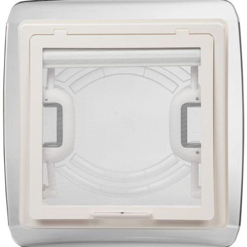 MPK VisionVent S eco (Modell 27) Dachhaube, 28x28cm, Rauchglas, weiß, mit Netz