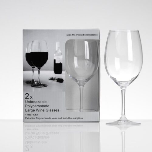 Flamefield Standard Large Weinglas-Set, Polycarbonat, 2-teilig