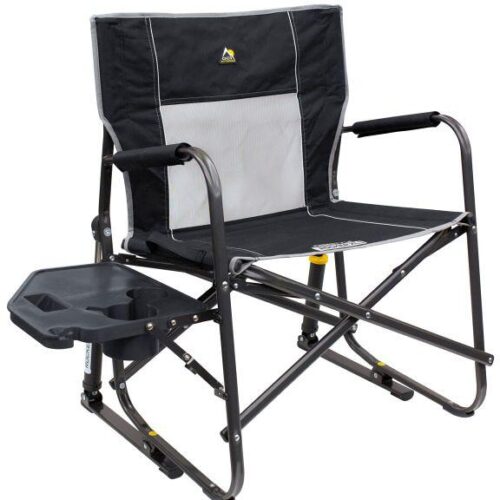 GCI Outdoor Freestyle Rocker Schaukelstuhl, mit Tisch, 65x67x88,5cm, schwarz