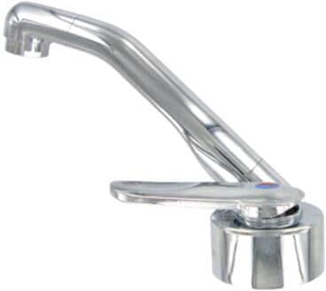 Comet Florenz Finger Einhebelmischer, Ø33mm, 10/12 mm, Mikroschalter, gebogenem Auslauf, chrom