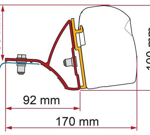 Fiamma F43van Adapter für Renault Trafic ab Bj. 2014, schwarz