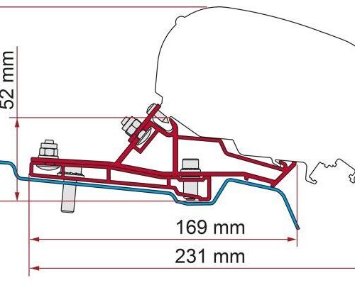 Fiamma F80 Adapter für Ford Transit (L3/H2) ab Bj. 2014