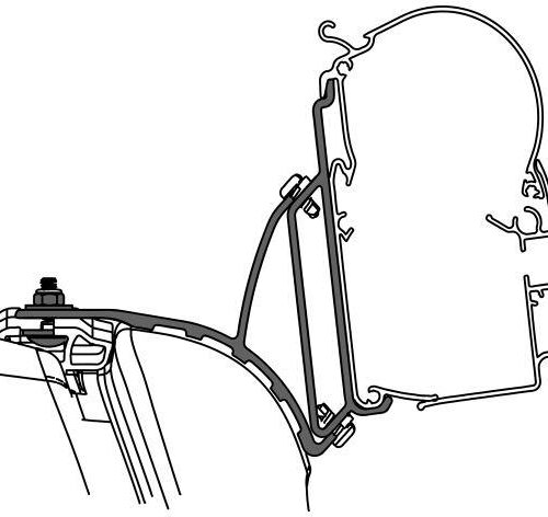 Dometic Perfect Wall (1100/1500) Adapter für VW T5/T6 Multivan mit C-Schiene