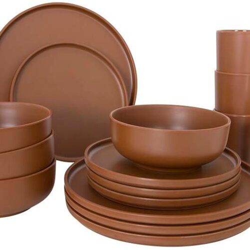 Bo-Camp Patom Geschirrset, 16-teilig, terra