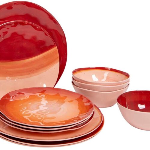 Bo-Camp Halo Geschirrset, 12-teilig, terra