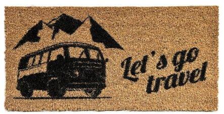 Fußmatte Kokos, 50x25cm, Motiv Campingbus