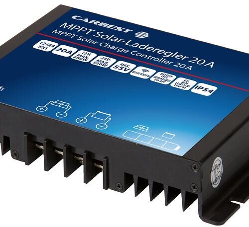 Carbest MPPT-Solarladeregler 12/24V, Solarmodul 260W, 20 A, mit Bluetooth-Funktion
