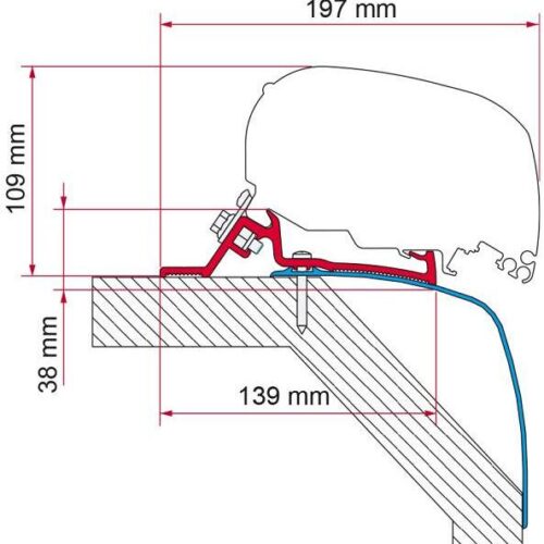 Fiamma F80 Adapter für Laika Rexosline / Kreos 2009