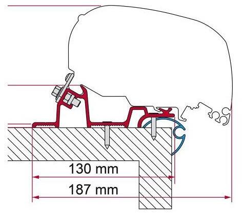 Fiamma F65/F80 Adapter für Caravan Standard, 370cm
