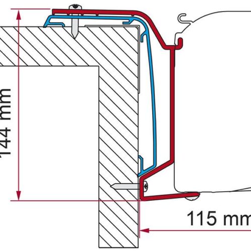 Fiamma F45 Adapter für Rapido Serie S6 ab 2024, 400cm