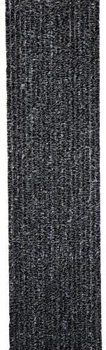 Carbest Chenille-Flauschvorhang, 56x185cm, schwarz/grau