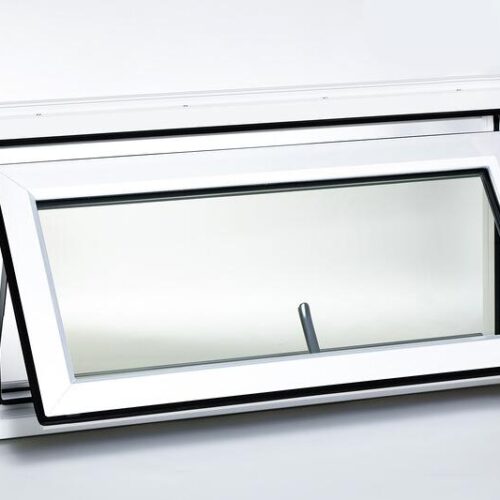 KCT Hartglasausstellfenster inkl. Innenrahmen, 1000x600mm, weiß