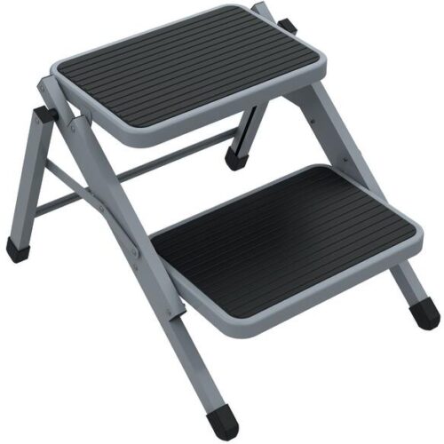 Carbest Klappbare Doppeltrittstufe, Stahl, 40cm