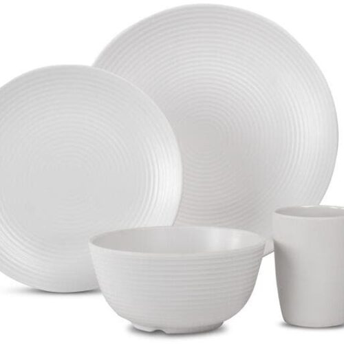 Camp4 Lund Geschirrset, 16-teilig, weiß