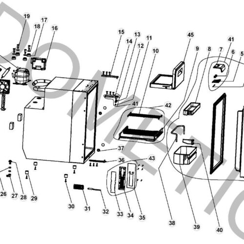Kühlschranktür, komplett - Dometic Ersatzteil Nr. 4450018623 - für CRE0050 Kompressor-Kühlschrank