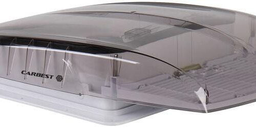 Carbest Dachventilator VanVent mit Verdunkelung, 40x40cm, mit Fernbedienung, rauchglas