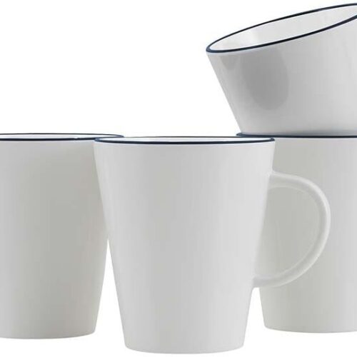 Gimex Linea Line Tasse, 350ml, 4er Set, blau