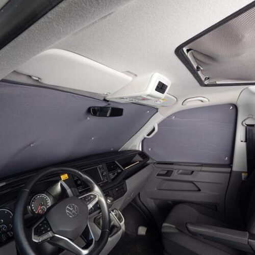 Carbest Thermo-Verdunkelungsmatten Fahrerhaus, grau, 3-teilig für VW Caddy 5/Maxi 5 ab Bj. 2020