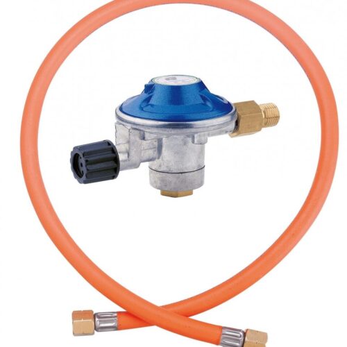 IGT Gasdruckregler mit Schlauch für Gaskartuschen, 50mbar