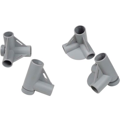Bo-Camp Verbindungsstücke für Faltschränke, 4 Stück, grau