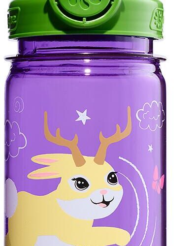 Nalgene OTF Kids Sustain Kindertrinkflasche mit Motiv, 350ml, violett Jackalope