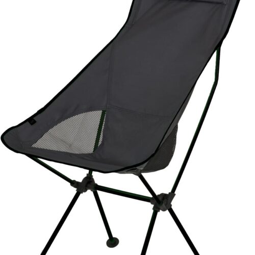 BasicNature High Rest Ultralight Travelchair, schwarz