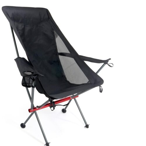 BasicNature Ultralight Relax Travelchair, schwarz