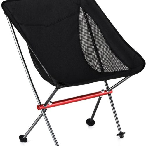 BasicNature Low Rest Ultralight Travelchair, schwarz