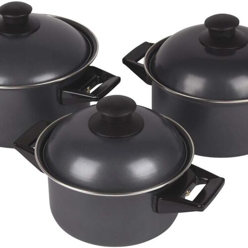 Bo-Camp Rondo Topfset, 3-teilig, Kohlenstoffstahl