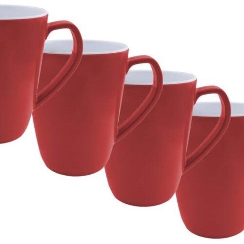 Bo-Camp Becher, L, Melamin, 4er-Set, rot