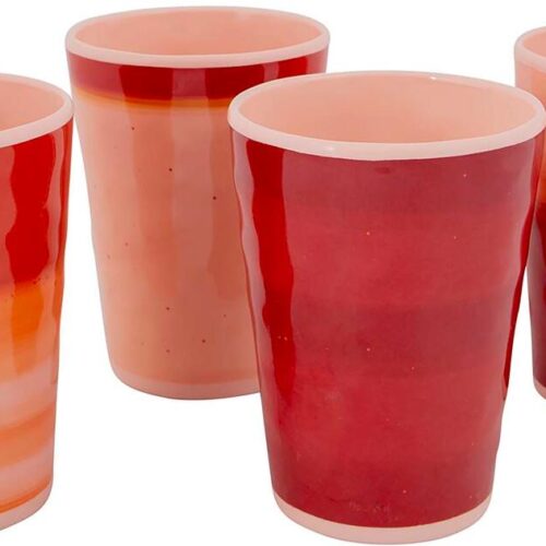 Bo-Camp Halo Becher, 400ml, 4er-Set, terra