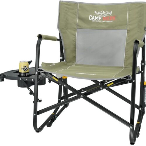 Campwerk Campingstuhl mit Schaukelfunktion und Ablage