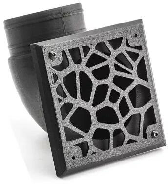 Pundmann Winkelausströmer, 90°, Ø60mm, mit Voronoi-Abdeckung