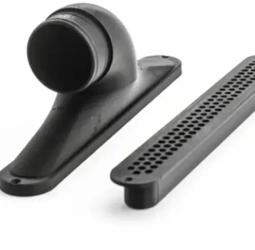 Pundmann gewinkelter Luftauslass, 90°, Ø60mm, schraubbar, Hexagon, 20cm