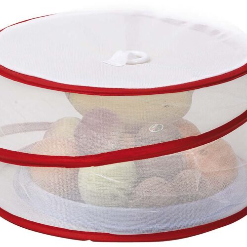 Bo-Camp Pop-up Fliegenhaube,36x20cm, weiß/rot