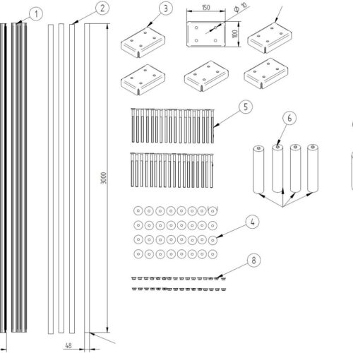 FASP Montageset für Sitzbank 540