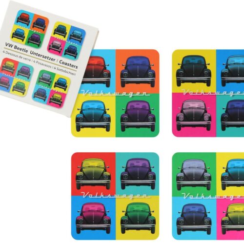 VW Collection Untersetzer, Käfer, 4er set, multicolor