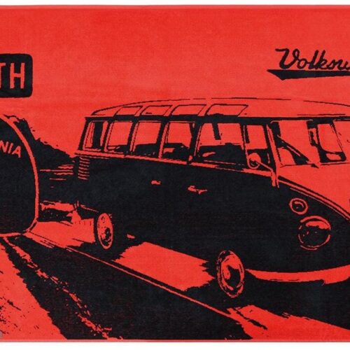 VW Collection VW T1 Strandtuch Highway, rot/schwarz