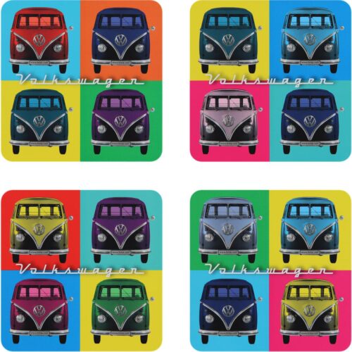 VW Collection T1 Untersetzer, multicolor