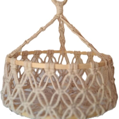 Knotenliebe Camper Edition Makramee Obstkorb, Ø25cm, natur