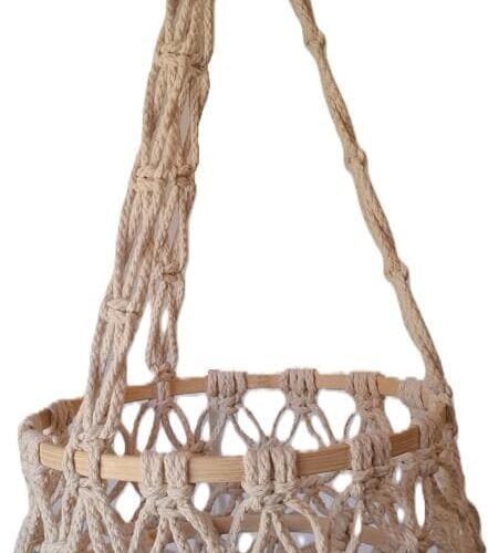 Knotenliebe Makramee Obstkorb, Ø20cm, Natur