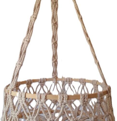 Knotenliebe Makramee Obstkorb, Ø25cm, Natur