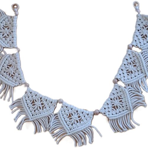 Knotenliebe Makramee Wimpelkette, natur, 110cm