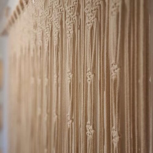 Knotenliebe Makramee Vorhang mit Schlaufen, 140x200cm