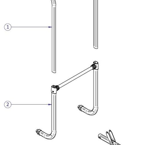 Schienenbügel - Thule-Ersatzteil Nr. 1500602637 - für Elite G2 Fahrradträger