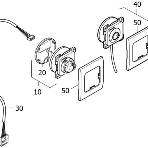 Bedienteil achatgrau mit 3m Kabel - Truma Ersatzteil Nr. 70000-00100 - für Boiler B3