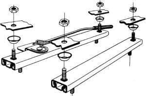Sportscraft Gleitschienen-Satz universal, Verrieglung einseitig