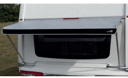 Wigo Fenstermarkise, 190x75cm, silber/schwarz