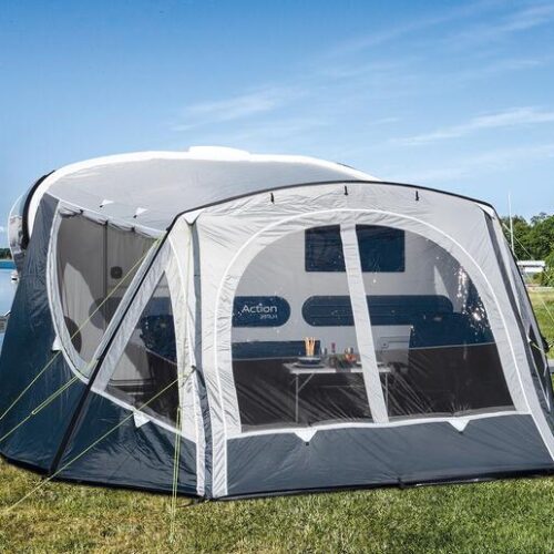 Reimo Adria Action Air aufblasbares Vorzelt für Adria Action 391, 440x235x290cm, grau/weiß