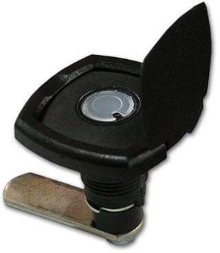 ZADI Kofferklappenschloss mit Deckel, System ZADI, inkl. Schlüssel & Zylinder, quadratisch, schwarz